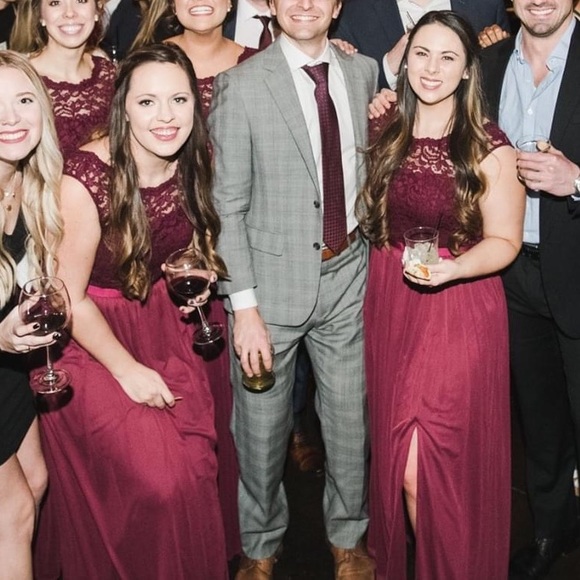 Bridesmaids Dress - Size 8 - Wine - David’s Bridal - Picture 6 of 6